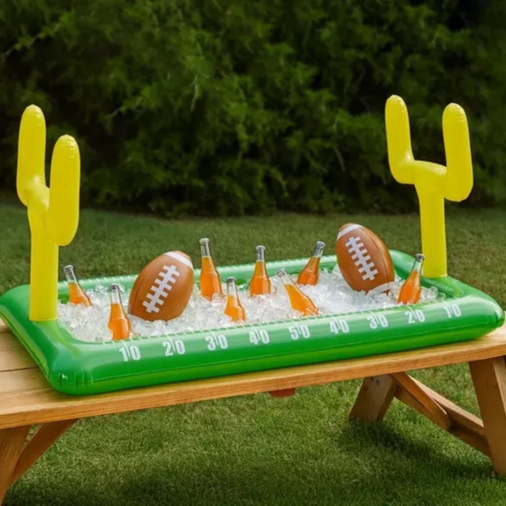 New! Inflatable Green Football Field Cooler for Tailgate or Football Party